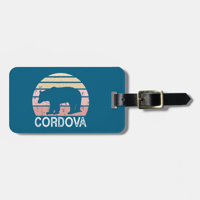 Etiqueta Para Maletas Cordova Alaska Retro Bear (Frente Horizontal)