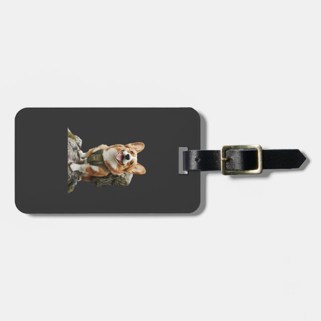 Etiqueta Para Maletas Corgi (Frente Horizontal)