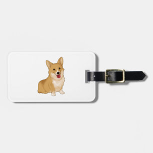 Etiqueta Para Maletas Corgi sonriente