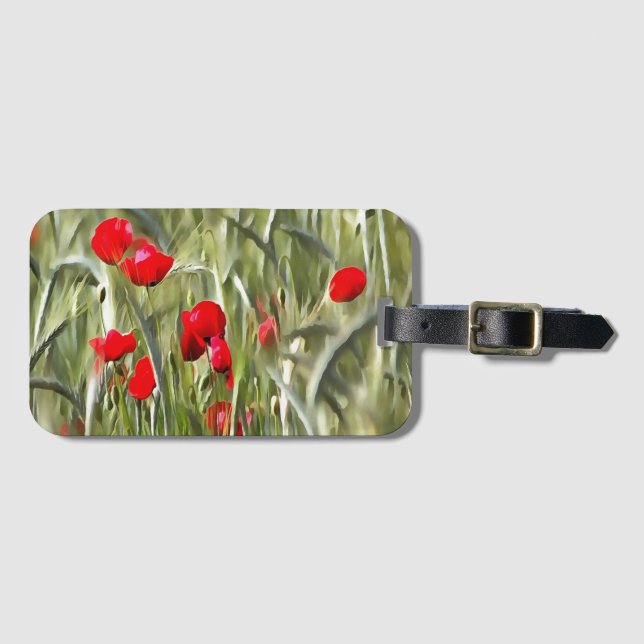 Etiqueta Para Maletas Corn Poppies (Anverso horizontal)