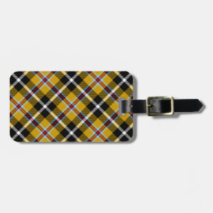 Etiqueta Para Maletas Cornish National Tartan Yellow and Black Planteado