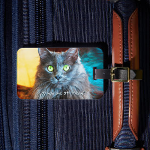 Etiqueta Para Maletas Corta foto de gatos grises que me tenías en la cit