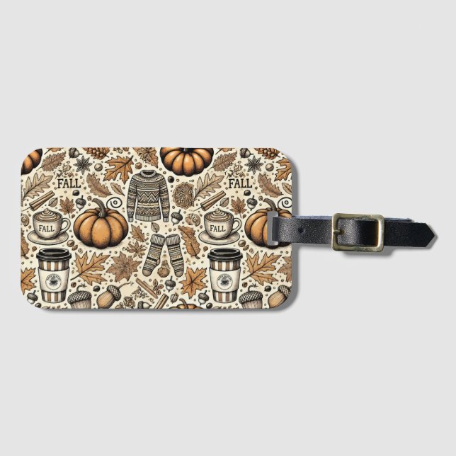 Etiqueta Para Maletas Cosecha de otoño (Anverso horizontal)