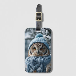Etiqueta Para Maletas Cosmoso y caprichoso invierno Wonderland Owl