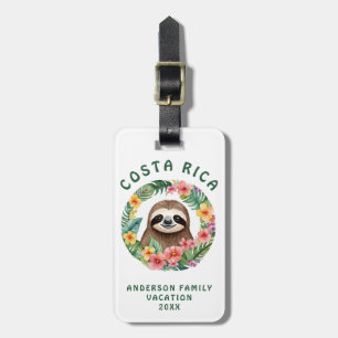 Etiqueta Para Maletas Costa Rica Sloth