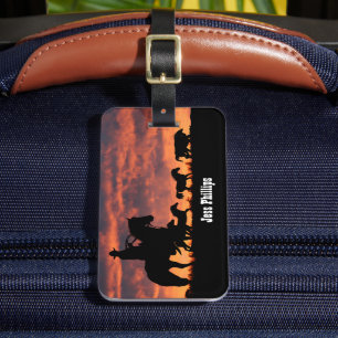 Etiqueta Para Maletas Country Western Cowboy