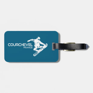 Etiqueta Para Maletas Courchevel France Snowboarder