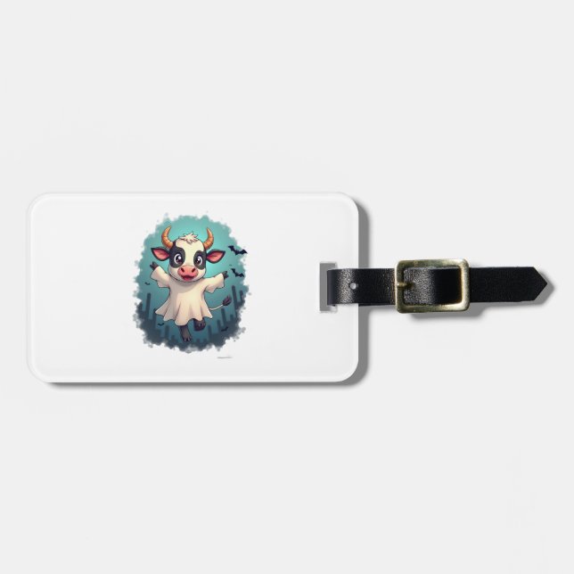 Etiqueta Para Maletas Cow Ghost Boo-levard (Frente Horizontal)