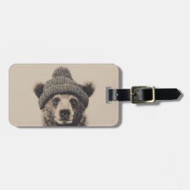 Etiqueta Para Maletas Cozy Bear in Beanie - Cute Winter Animal