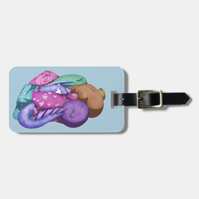 Etiqueta Para Maletas Cozy Dragon (Frente Horizontal)