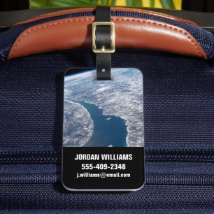 Etiqueta Para Maletas Cráter Manicouagan Y El Río St. Lawrence