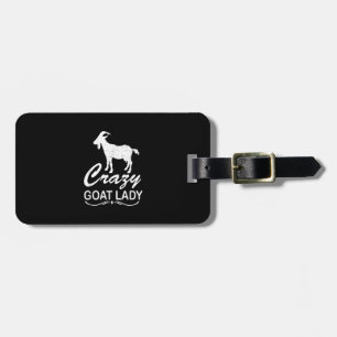 Etiqueta Para Maletas Crazy Goat Lady Shirt Goat, Regalo de agricultor d