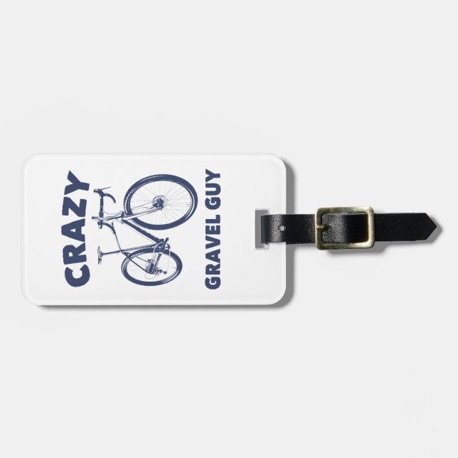Etiqueta Para Maletas Crazy Gravel Guy Ciclismo (Frente Horizontal)