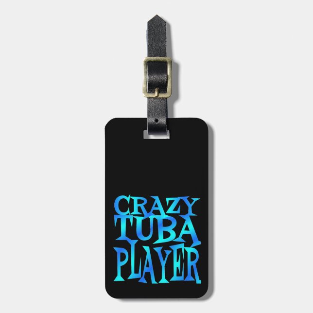 Etiqueta Para Maletas Crazy Tuba Player (Frente Vertical)