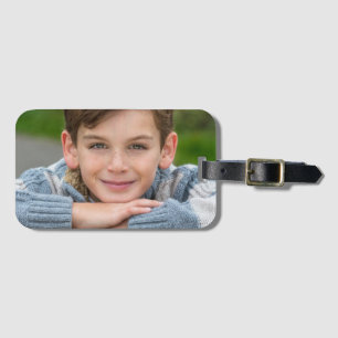 Etiqueta Para Maletas Crea tu propia foto de hijo personalizada doble ca