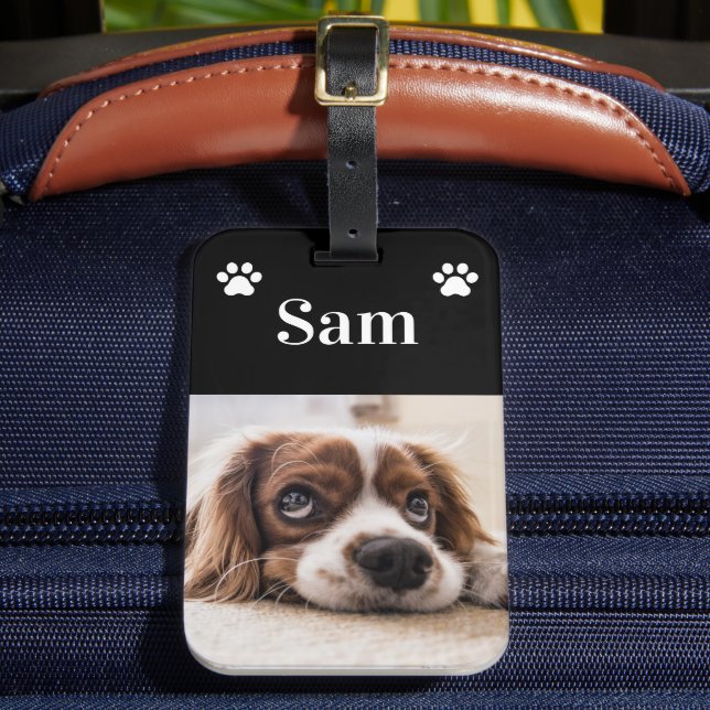 Etiqueta Para Maletas Crea tu propio perro fotográfico Mascota personali (Anverso In situ 2)