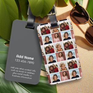 Etiqueta Para Maletas Crea un collage de fotos personalizado con 4 fotos