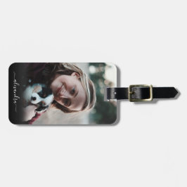 Etiqueta Para Maletas Crear su propio nombre de monograma fotográfico Pe