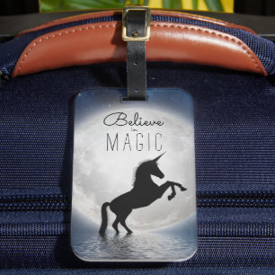 Etiqueta Para Maletas "Creer en la magia" agua de la luna de unicornio n