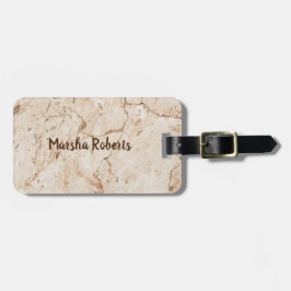 Etiqueta Para Maletas Crema monogramada martirizada