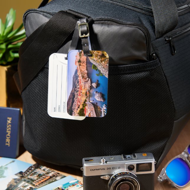 Etiqueta Para Maletas Croacia Dubrovnik (Anverso & Reverso)