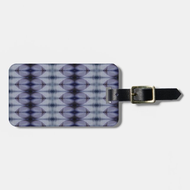Etiqueta Para Maletas Crocus Ikat Fog (Frente Horizontal)