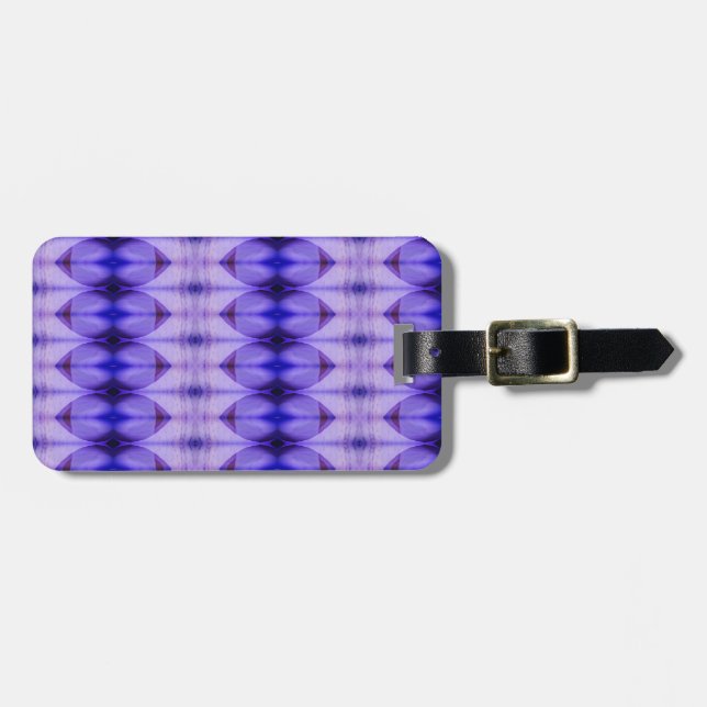 Etiqueta Para Maletas Crocus Ikat Sangria (Frente Horizontal)