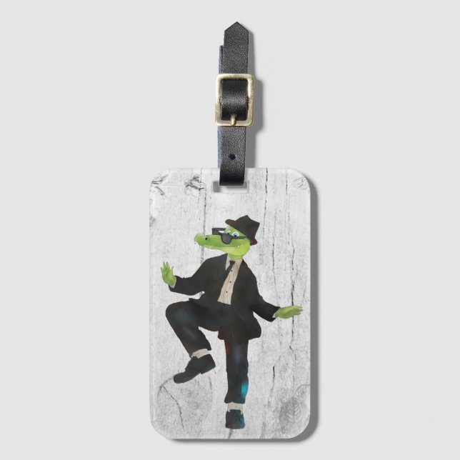 Etiqueta Para Maletas Croko Blues Brothers (Anverso vertical)