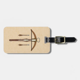 Etiqueta Para Maletas Crossbow medieval con pernos