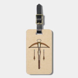 Etiqueta Para Maletas Crossbow medieval con pernos