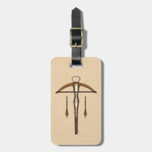 Etiqueta Para Maletas Crossbow medieval con pernos