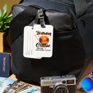 Etiqueta Para Maletas Crucero de cumpleaños 2026 Creando recuerdos junto