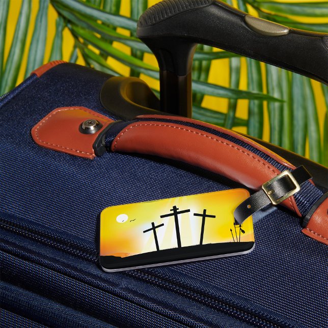 Etiqueta Para Maletas Cruces religiosas al atardecer (Subido por el creador)