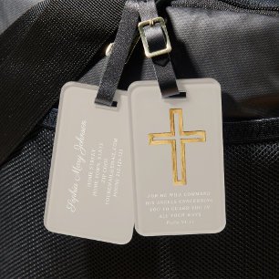 Etiqueta Para Maletas Cruz de tazas moderna