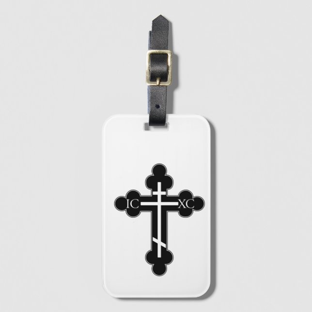 Etiqueta Para Maletas Cruz ortodoxa (Anverso vertical)