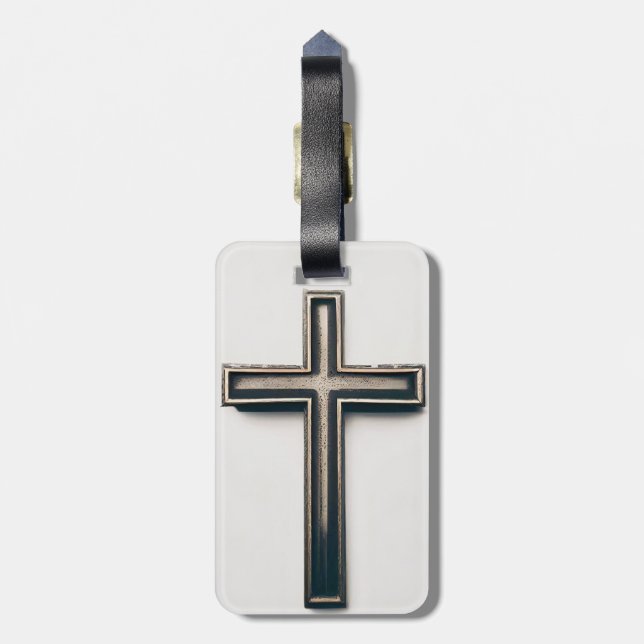 Etiqueta Para Maletas Cruz religiosa (Atrás Vertical)