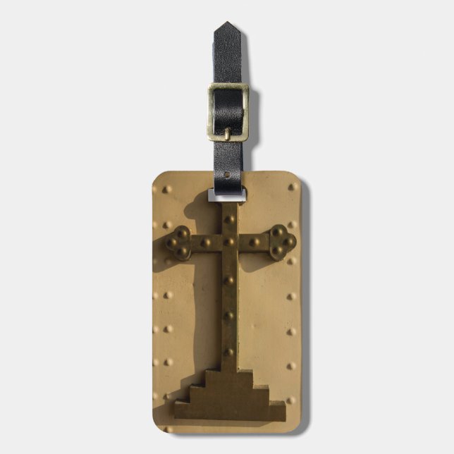 Etiqueta Para Maletas Cruz religiosa cristiana, Iraq (Frente Vertical)