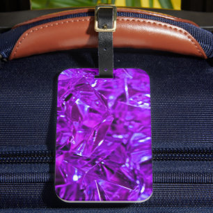 Etiqueta Para Maletas Crystal Amethyst Purple Gemstone
