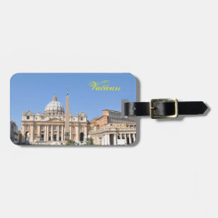 Etiqueta Para Maletas Cuadrado de San Pedro en Vatican, Roma, Italia