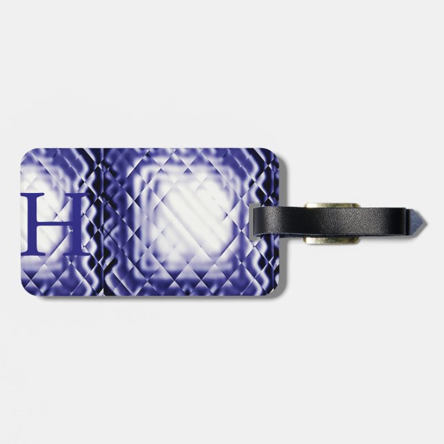 Etiqueta Para Maletas Cuadrado dimensional-Naval-H (Atrás Horizontal)