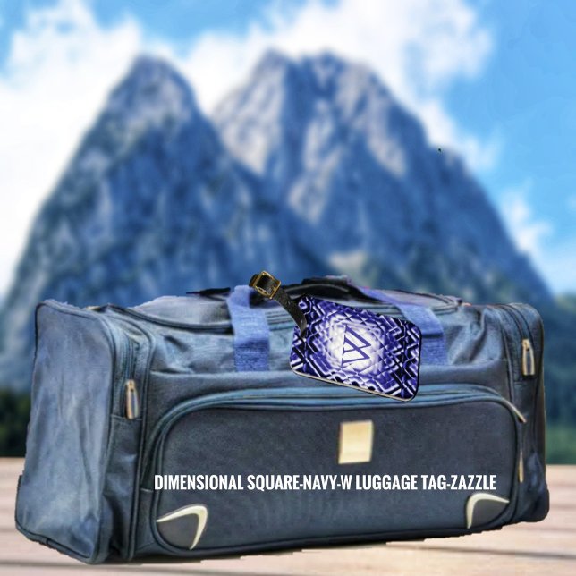 Etiqueta Para Maletas Cuadrado dimensional-Navy-W (Subido por el creador)