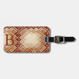 Etiqueta Para Maletas Cuadrado dimensional-Rojo-B