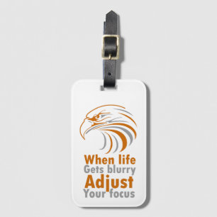 Etiqueta Para Maletas Cuando la vida se vuelve borrosa, ajusta tu foco d