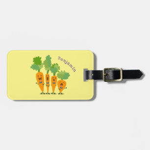 Etiqueta Para Maletas Cuarteto de zanahoria cantante lindo ilustracion p