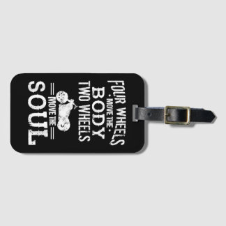 Etiqueta Para Maletas Cuatro ruedas mueven el cuerpo dos ruedas mueven e