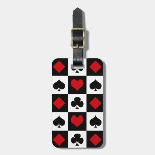 Etiqueta Para Maletas Cuatro trajes de cartas