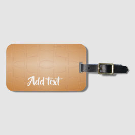 Etiqueta Para Maletas Cuero marrón monograma texturado