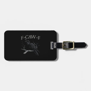 Etiqueta Para Maletas Cuervo, F-Caw-F Clásico Estilo Vintage Pájaro Dive