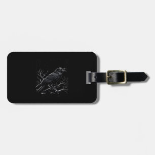 Etiqueta Para Maletas Cuervo, F-Caw-F Pájaro Divertido Minimal Limpio