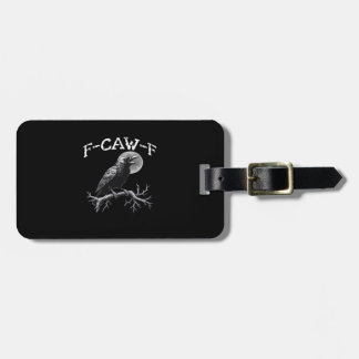 Etiqueta Para Maletas Cuervo F-Caw-F Pájaro Divertido Retro Clásico